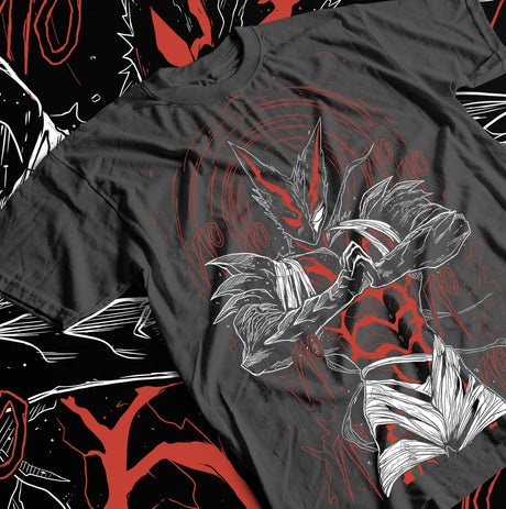 Here at Everythinganimee we have the best anime shirts in the world.
Step into the world of One Punch Man with this intense Saitama’s nemesis design! Featuring the mysterious and fearsome villain, this tee is perfect for fans who love epic showdowns and unstoppable power. 