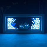 Paper Cut Light Box Anime Demon Slayer Giyu Tomioka for Room Decor Manga Table Lamp Anime Lightbox Eyes Kimetsu No Yaiba, everythinganimee