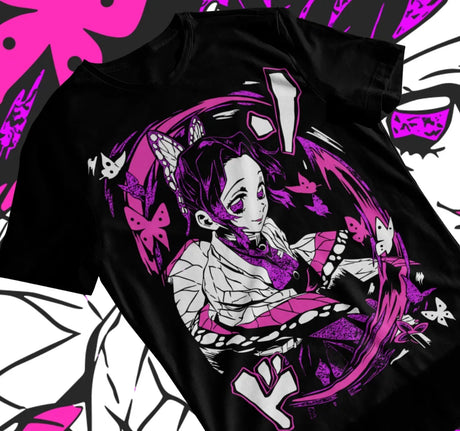 Here at Everythinganimee we have only the best anime merch! Free Global Shipping.
Show off your love for Demon Slayer with this captivating Shinobu Kocho T-Shirt. 