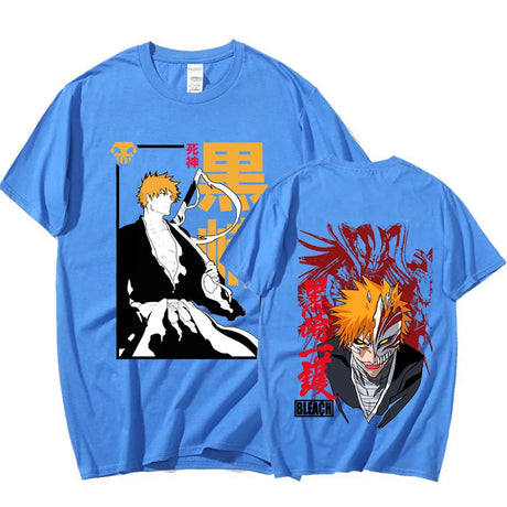 Immerse yourself in the world of Bleach with this sleek and trendy T-shirt. If you are looking for more Bleach Merch, We have it all!| Check out all our Anime Merch now.