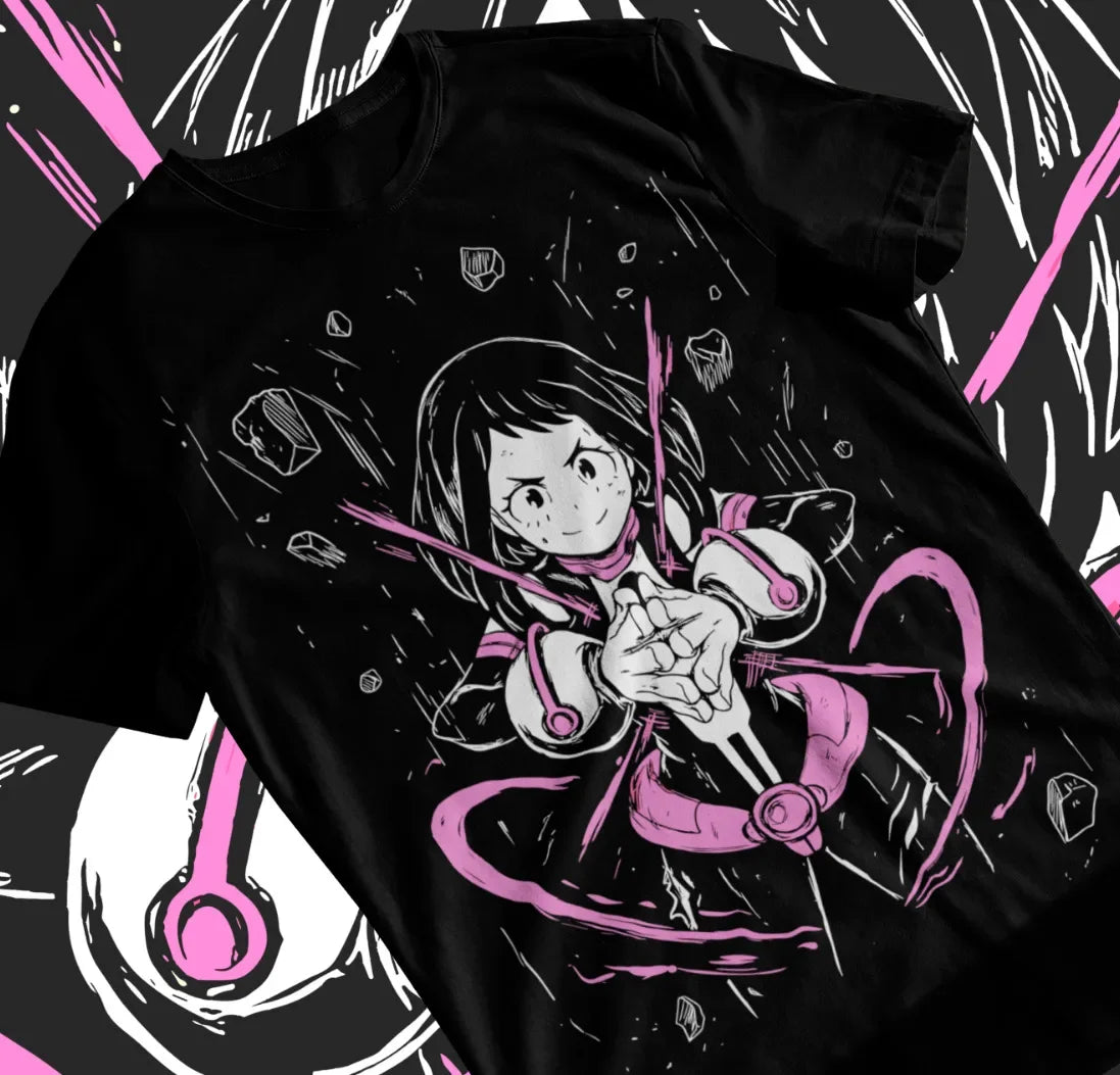 Here at Everythinganimee we have only the best anime merch! Free Global Shipping.
Unleash the power of the My Hero Academia with this kawaii Ochaco Uraraka tee. Featuring a bold and intense design.