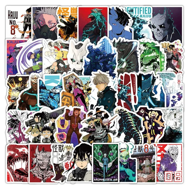 Here at Everythinganimee we have only the best anime merch! Free Global Shipping.
Unleash your inner Kaiju with this epic collection of 53 waterproof stickers featuring characters from the thrilling Kaiju No. 8 anime.