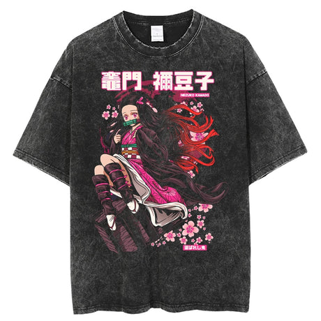 Anime Kimetsu no Yaiba Demon Slayer Washed Tshirts Men Women Inosuke Manga Print Tops Tees for Summer Gothic HarajukuStreetwear Everythinganimee, anime merch, anime gear, anime, anime stuff, buy anime, Manga Otaku Cosplay Japan Animation Shonen Shoujo Seinen Shojo Mecha Fandom Subtitle Dubbed Fanart MyAnimeList MangaStream Studio Ghibli