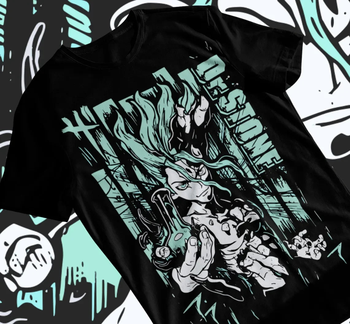 Here at Everythinganimee we have only the best anime merch! Free Global Shipping.
Embrace the spirit of scientific adventure with this Dr. Stone Senku Ishigami t-shirt! 