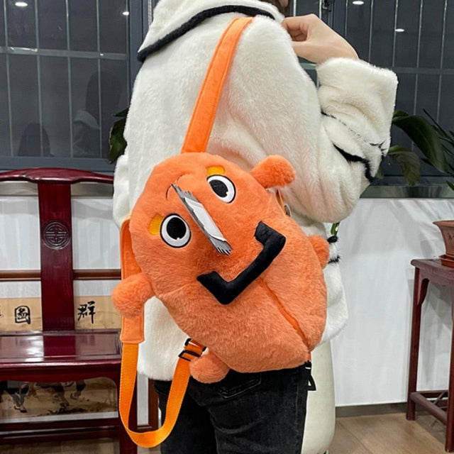 Chainsaw Man Pochita Plush Slipper Pochita Peluche Chainsawman Shoes Anime Happy Orange Dog Stuffed Soft Toy Kawaii Plushie Gift