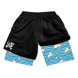 Tanjiro Water Breathing Pattern Gym Shorts