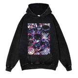 Bluelock Washed Black Streetwear Cotton Vintage Hoodie