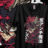 Immerse yourself in this Asta tee, perfect for anime fans. Looking for more  Black Clover merch? Explore our full collection of anime merch now!