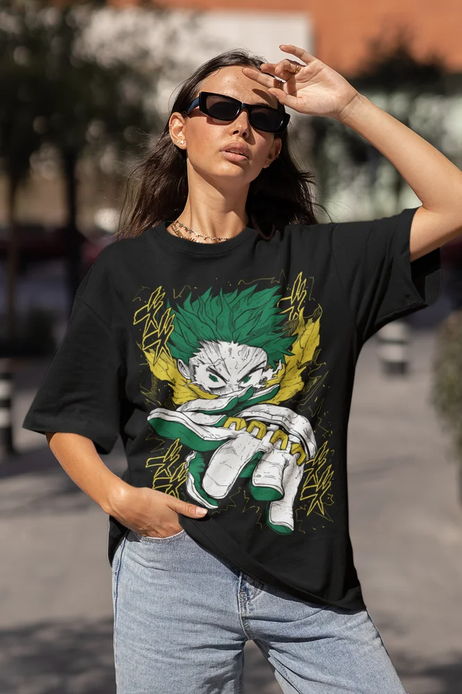 Immerse yourself in this striking Deku Tee, perfect for anime fans. Looking for more My Hero Academia merch? Explore our full collection of anime merch now!