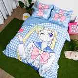 Sailor Moon Bed Sheets Quilt Set