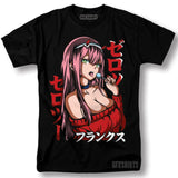 Immerse yourself in this striking Zero Tee, perfect for any fans. Looking for more Darling In The Franxx merch? Explore our full collection of anime merch now!