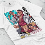 Here at Everythinganimee we have the best anime shirts in the world.
Channel the energy of Kazuma Kiryu from the iconic Yakuza series with this epic tee. The dynamic design features Kiryu in his signature look, showcasing his fearless attitude and unmatched strength.