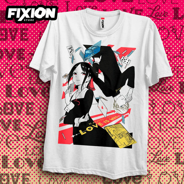 Here at Everythinganimee we have the best anime shirts in the world.
Dive into the hilarious battle of love with Kaguya and Miyuki from "Kaguya-sama: Love is War" on this stylish tee. Featuring the iconic duo locked in their strategic games, this shirt captures the essence of romance and rivalry.