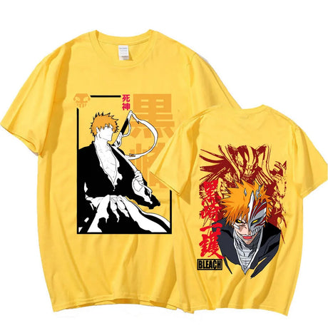 Immerse yourself in the world of Bleach with this sleek and trendy T-shirt. If you are looking for more Bleach Merch, We have it all!| Check out all our Anime Merch now.