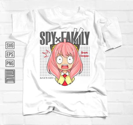 Here at Everythinganimee we have the best anime shirts in the world.
Capture the charm and humor of "Spy x Family" with this playful design featuring Anya's iconic shocked expression. This tee brings out Anya’s quirky personality, making it a must-have for fans of the series and lovers of unique anime style.