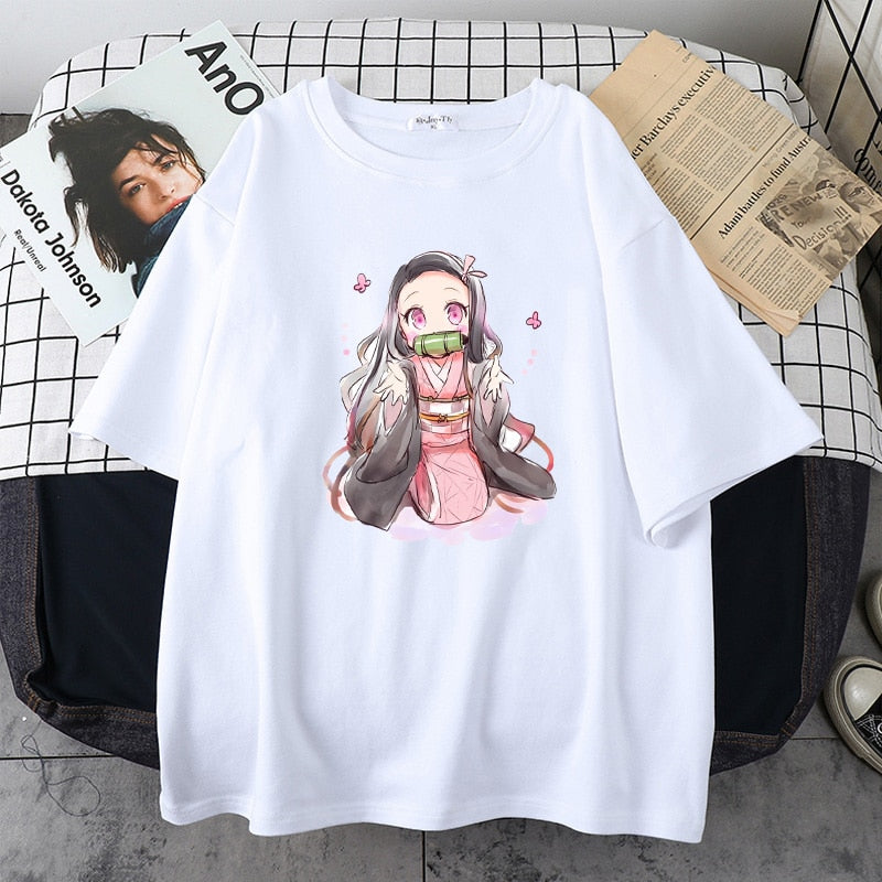 upgrade your look with our Nezuko's Embrace Cotton Tee Collection | Here at Everythinganimee we have the worlds best anime merch | Free Global Shipping