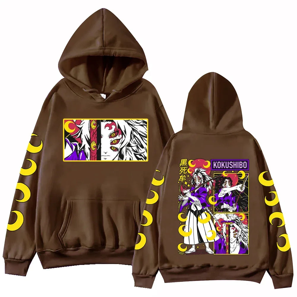 Immerse yourself in this kawaii Kokushibou hoodies, perfect for anime fans. Looking for more Demon Slayer merch? Explore our full collection of anime merch now!