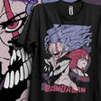 Immerse yourself in this striking Momo & Okarun Tee, perfect for anime fans. Looking for more Dandadan merch? Explore our full collection of anime merch now!