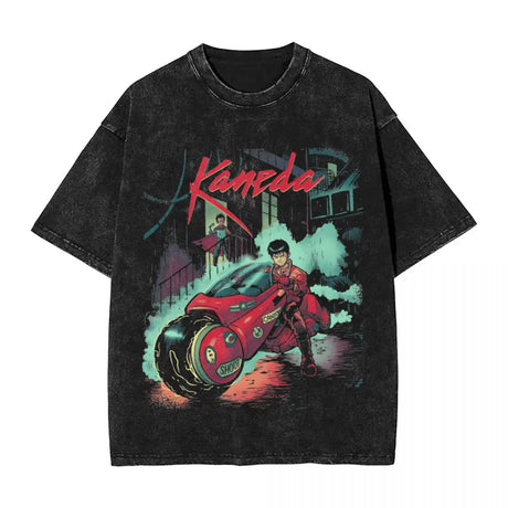 Here at Everythinganimee we have the best anime shirts in the world.
Relive the cyberpunk thrills of Neo Tokyo with this Kaneda-inspired tee. Featuring the iconic red bike and atmospheric cityscape, this shirt is perfect for fans of high-octane action and dystopian futures.