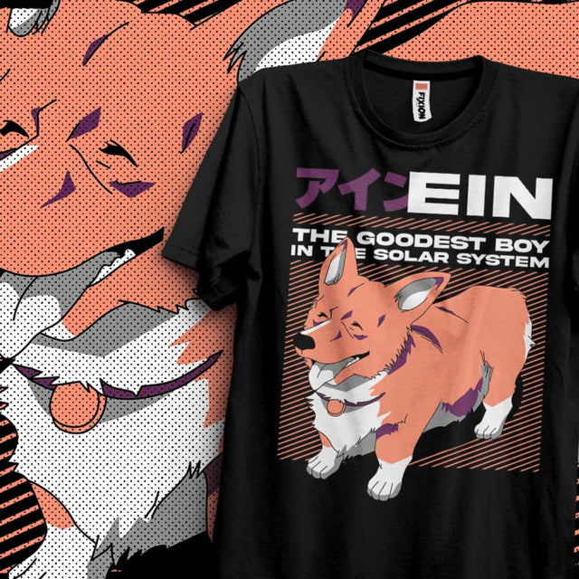 This tee captures the magic of Ein. If you're looking for more Cowboy Bebop merch, we have it all! Check out our anime merch now—free shipping!