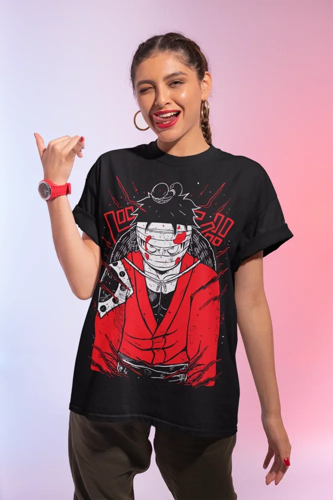 This tee showcases a striking graphic of Luffy in his iconic red attire, his strength & leadership. If you are looking for more One Piece Merch, We have it all! | Check out all our Anime Merch now!