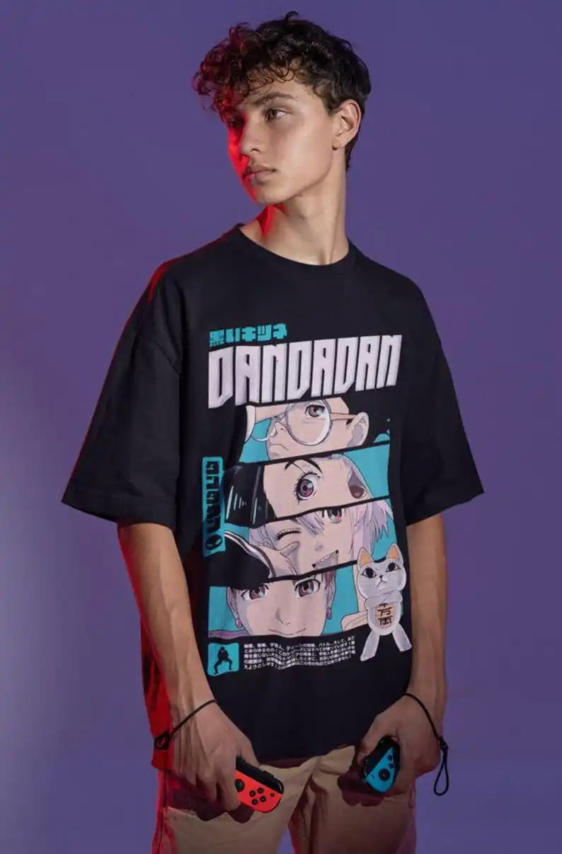 Immerse yourself in this striking Dandadan Tee, perfect for anime fans Looking for more Dandadan merch? Explore our full collection of anime merch now!