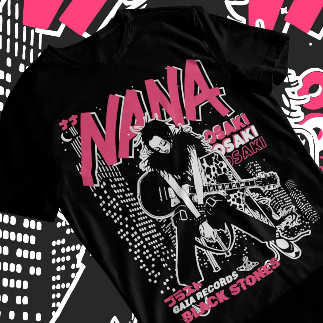 Here at Everythinganimee we have only the best anime merch! Free Global Shipping.
Channel your inner rock star with this vibrant Nana Osaki tee featuring the iconic lead singer of the Black Stones. 