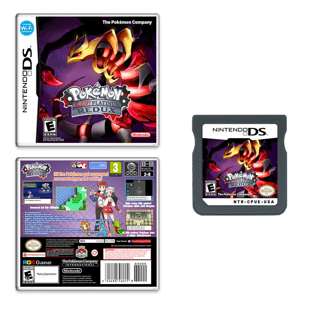 Pokémon Bloody Platinum Redux – NDS Game Cartridge