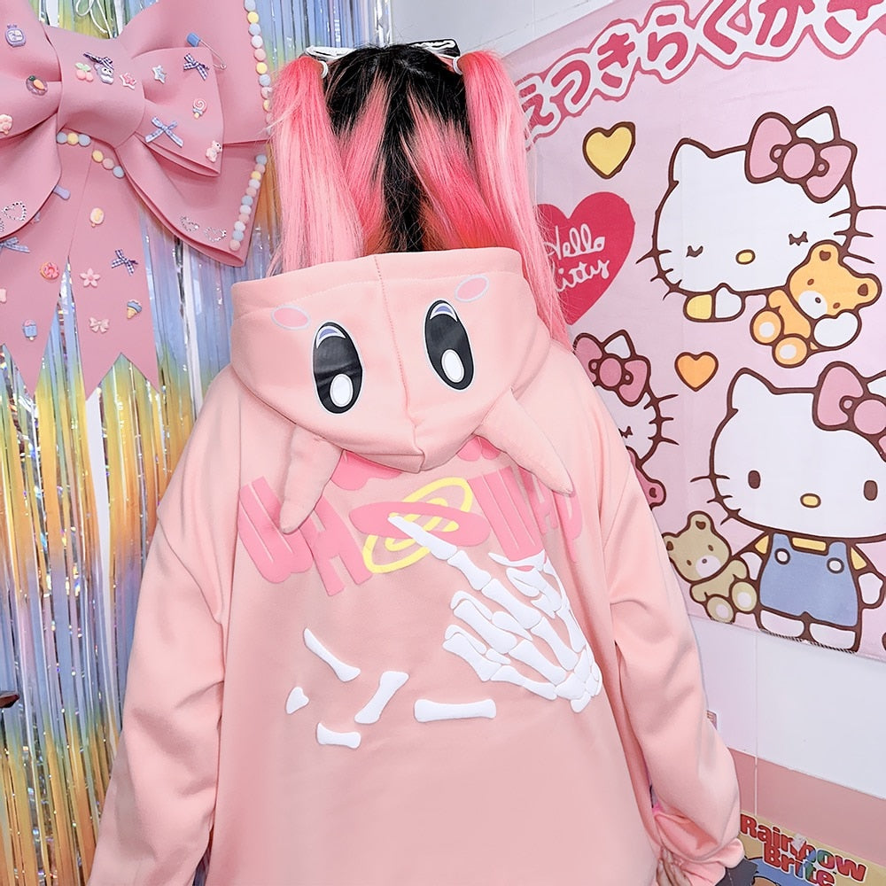 Kawaii Cute Cotton Kirby Hoodie - Kawaii Fashion Shop