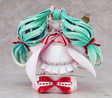 This figurine showcase Hatsune Miku in a whimsical, dessert-themed ensemble. | If you are looking for more Vocaloid Merch, We have it all! | Check out all our Anime Merch now!