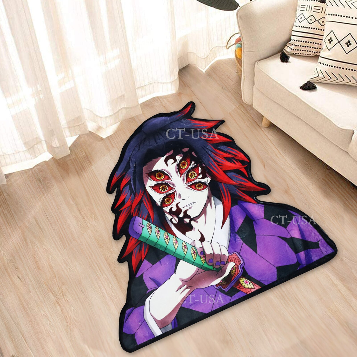 Demon Slayer Kokushibou Rug