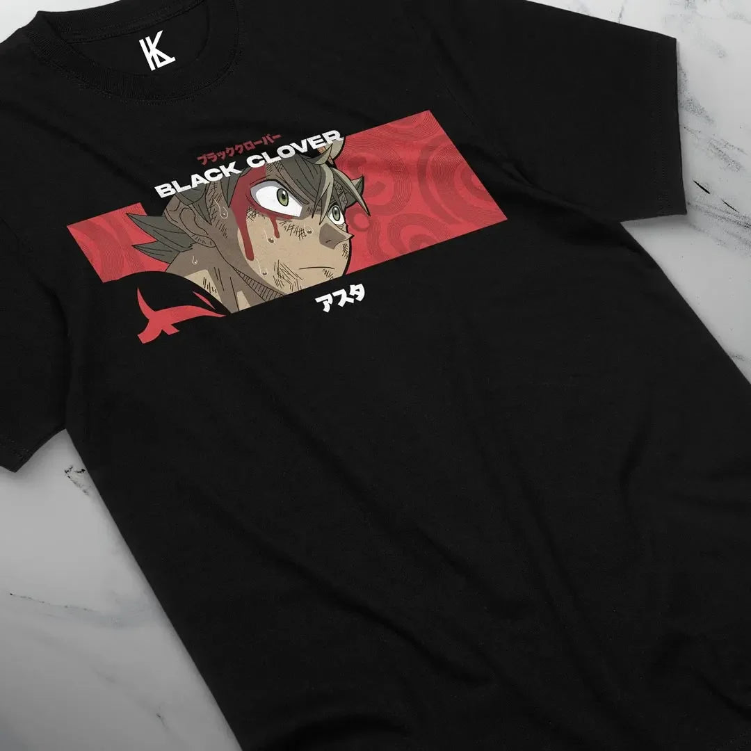 Here at Everythinganimee we have the best anime shirts in the world.
Channel the determination of Asta from Black Clover with this bold tee. Featuring a striking design of Asta in his intense and focused moment, this shirt is perfect for fans.