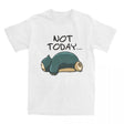 Show off your love for Snorlax with our Pokémon Snorlax "Not Today" Comfort Tee  | Here at Everythinganimee we have the worlds best anime merch | Free Global Shipping