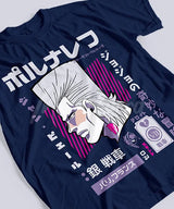 Here at Everythinganimee we have the best anime shirts in the world.
Step into the world of JoJo’s Bizarre Adventure with this iconic Polnareff tee. Featuring the sharp, bold design of Jean Pierre Polnareff alongside his stand, Silver Chariot, this shirt is a must-have for fans of the unforgettable series.