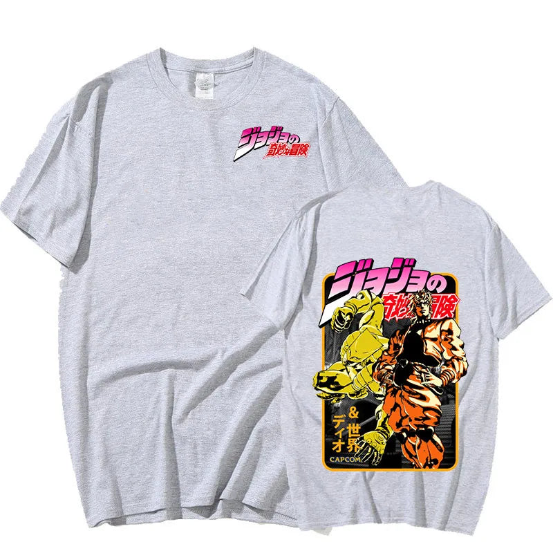 Immerse yourself in the world of with this sleek and trendy Jotaro T-shirt. If you are looking for more Jojo's Bizarre Merch, We have it all!| Check out all our Anime Merch now.