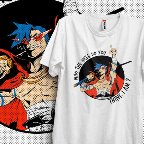 This tee captures the magic of Kamina. If you're looking for more Tengen Toppa Gurren Lagann merch, we have it all! Check out our anime merch now—free shipping!
