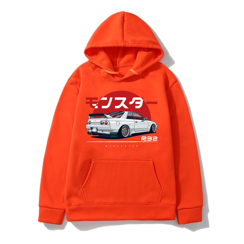 Become thew coolest person in the room with our new Initial D R32 Skyline Hoodie | Here at Everythinganimee we have the worlds best anime merch | Free Global Shipping