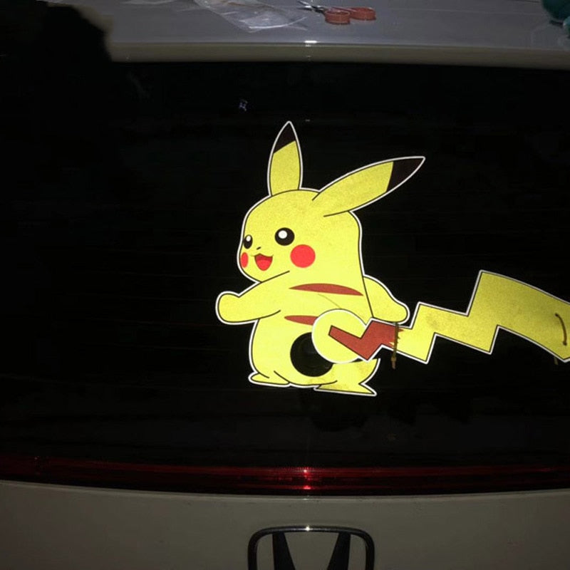 This car sticker captures the magic of Pikachu. If you're looking for more Pokemon merch, we have it all! Check out our anime merch now—free shipping!