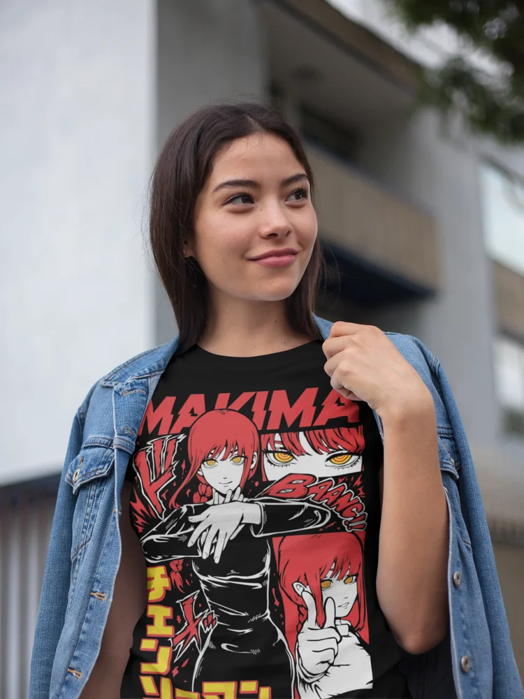 This tee features the charismatic Makima in a powerful design that captures her essence. If you are looking for more Chainsaw ManMerch, We have it all! | Check out all our Anime Merch now!