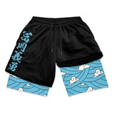 Tanjiro Water Breathing Pattern Gym Shorts