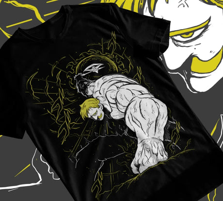 Immerse yourself with this striking tee featuring the unyielding Escanor tee. If you are looking for more Seven Deadly Sins Merch, We have it all! | Check out all our Anime Merch now!