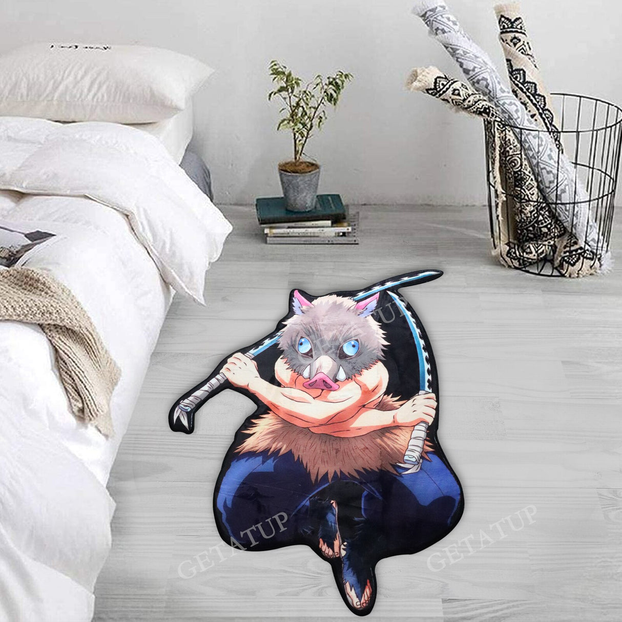 Demon Slayer Hashibira Inosuke Area Rug