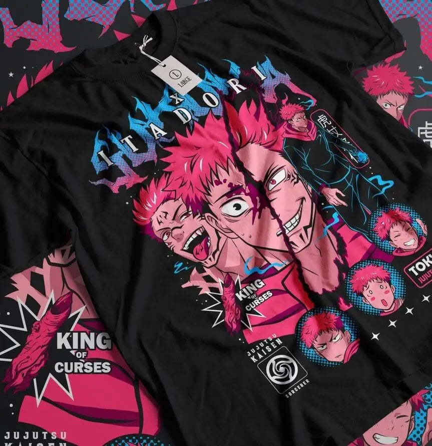 This tee captures the magic of Yuji Itadori. If you're looking for more Jujutsu Kaisen merch, we have it all! Check out our anime merch now—free shipping!