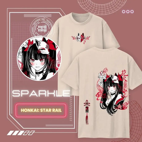 Immerse yourself in this striking Honkai Tee, perfect for anime fans. Looking for more Sparkle merch? Explore our full collection of anime merch now!