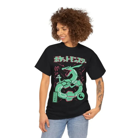 Immerse yourself in this striking Rayquaza Tee, perfect for anime fans. Looking for more Pokemon merch? Explore our full collection of anime merch now!