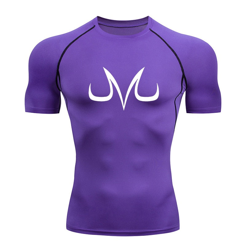 Dragon Ball Z Majin Vegeta Compression Shirt - Quick Dry Athletic Tees