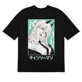 Here at Everythinganimee we have the best anime shirts in the world.
Unleash the energy of Power from Chainsaw Man with this bold, eye-catching tee. Featuring a stunning print of the Fiend in all her wild glory, this shirt embodies the chaotic and fierce spirit of the series.