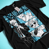 Here at Everythinganimee we have only the best anime merch! Free Global Shipping.
Show your love for Jujutsu Kaisen with the Satoru Gojo Anime Shirt, available exclusively on Everythinganimee. This shirt features a vibrant design of Satoru Gojo 