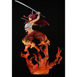 Experience Erza in a dynamic combat pose, sword ready and armor shining, in this exquisite figurine. If you are looking for more Fairy Tail Merch, We have it all! | Check out all our Anime Merch now!