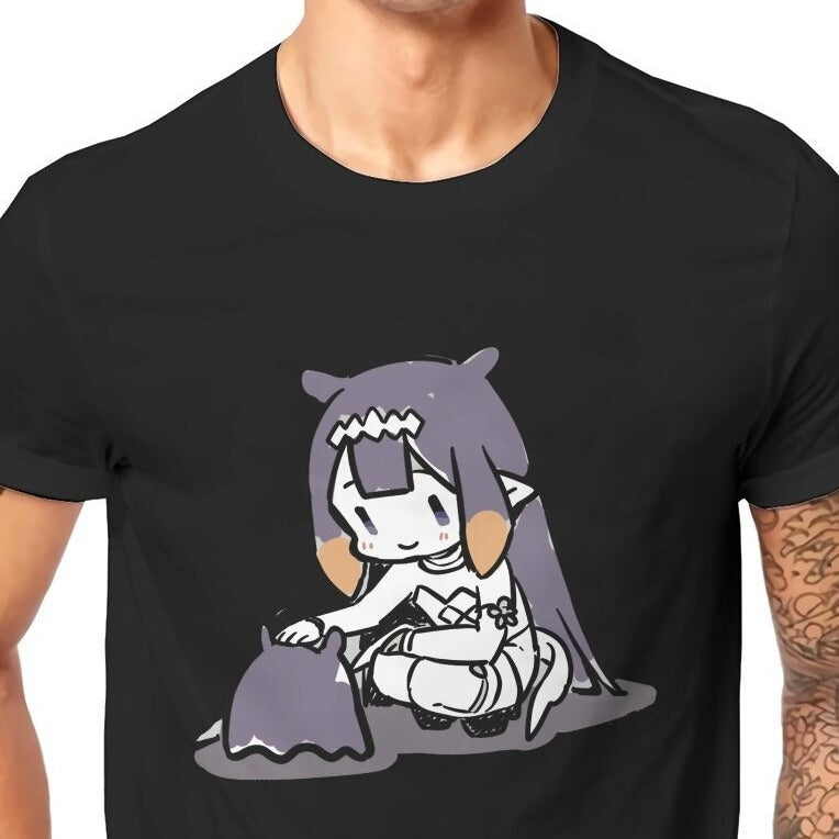 Celebrate your love for Hololive with our adorable Ninomae Inanis and Tako T-Shirt, available in timeless black and white. Here at Everythinganimee we have the best anime merch